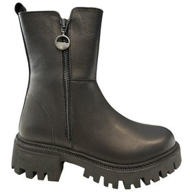 Resim Castle Black Yldz-23782-1 Kadın Hakkiki Deri Klasık Bot Siyah Siyah 