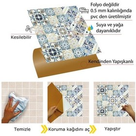 Resim Tink Kendinden Yapışkanlı Renkli Fas4 019 Desenli Pvc Karo 30x30 Cm 