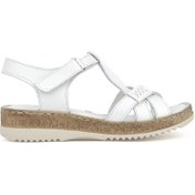 Resim Ziya, Kadın Hakiki Deri Sandalet 1511051z011 Beyaz 1511051z011 500 Beyaz 