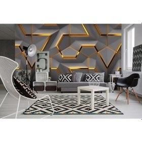 Resim 3 Boyutlu Geometrik Desen Duvar Kağıdı (397103952) 
