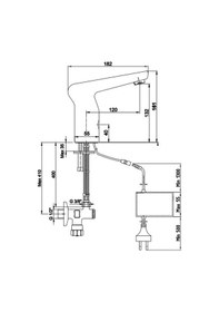 Resim Eca 108108048 Elektrikli Tek Su Girişli Fotoselli Lavabo Musluğu 