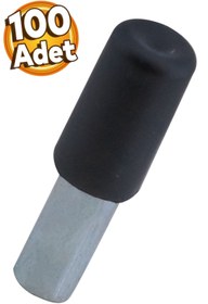 Resim Badem10 Raf Pimi Plastik Başlı Cam Tutucu Çivisi Mobilya Dolap Pimi Siyah (100 Adet) 