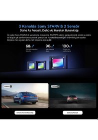 Resim Viofo A329ww 3 Kanal 4k Tır Ve Kamyon Araç Kamerası Ön 4k + Çift 2k Hdr Su Geçirmez Arka Kamera, Sony Starvıs 2 Sensör 