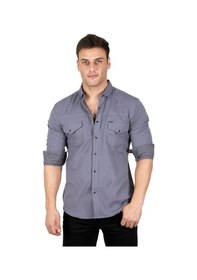 Resim Deepsea Erkek Füme Çıtçıtlı Kot Gömlek 2300419 Füme 