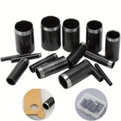 Resim 15 Boyutlu Yuvarlak Delik Delgeçleri (1-15Mm), Saklama Kutulu Delik Delme Seti, Deri Delik Delgeç, Saat Kayışları, Cüzdanlar, Kemerler ve Tuval İçin Deri El Sanatları Kesme Kalıbı Aracı 