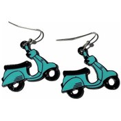 Resim Vespa Motorsiklet Küpe Çok Renkli 