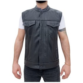 Resim The Biker Jeans California Deri Motosiklet Yeleği 