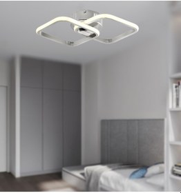 Resim Tt405-2-kr Tt Aydınlatma Krom Kaplama 2 Li Kare Gün Işığı Led Krom 