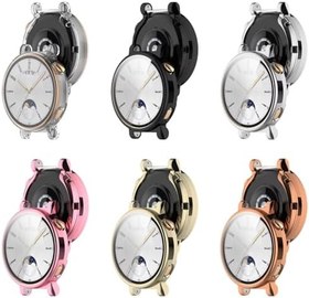Resim Huawei Watch Gt5 41mm İçin Full kaplama Bumper darbe emici silikon kılıf-SİYAH 