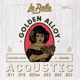 Resim La Bella 11-52 Akustik Gitar Teli 40pcl 