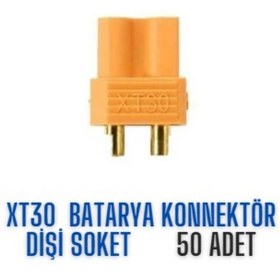 Resim Xt30 Batarya Konnektör Dişi Soket 50 Adet 