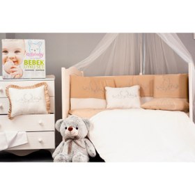Resim özgürce Yumuşak ve Rahat Bebek Uyku Seti 80x140, Güzel Tasarım Kahverengi 