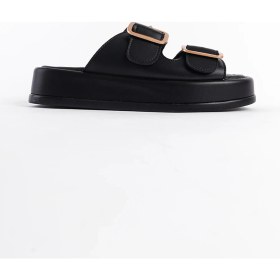 Resim Capone Outfitters Marge Dolgu Topuklu Çift Bantlı Tokalı Kadın Terlik 