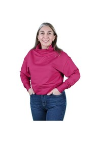 Resim Kadın 2 İplik Degaje Yaka Sweatshirt Karışık 