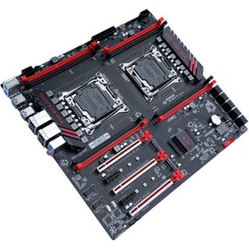 Resim Jginyue 8D4 Intel X99 2666 MHz DDR4 Soket 2.5 Gbit Ethernet 2011-3 Çift İşlemci Destekli E-ATX Anakart 