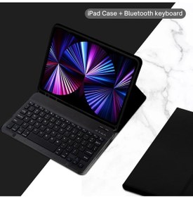 Resim Apple Uyumlu iPad 10. Nesil 10.9 İnç 2022 Bluetooth Klavyeli Kılıf Kalem Bölmeli Türkçe Klavye Kılıf 