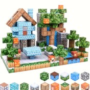 Resim Yaratıcı Manyetik Oyuncaklar Seti, Çocuklar için Noel veya Cadılar Bayramı Hediyesi Olarak İdeal - 28/48/64/100 Manyetik Blok İçerir 