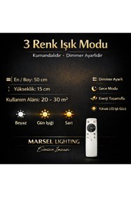Resim Marsel Lighting SERRA 6LI KROM KUMANDALI AVİZE 3 RENK LED SECENEKLİ SALON OTURMA ODASI AVİZE 