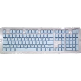 Resim Hxsj P9 104 Tuşlu Pbt Renkli Mekanik Klavye Tuş Kaplamaları Açık Mavi 