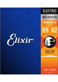 Resim Elixir 12002 Nanoweb Super Light Elektro Gitar Teli 9-42 