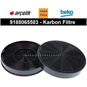 Resim Beko Uyumlu Cwb 6441 Br (7894131200) Davlumbaz Karbon Filtre 9188065503 - 464996137 