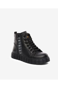 Resim Greyder Erkek Çocuk Siyah Hakiki Deri Sneaker Bot 5K5NB66650 