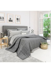 Resim Schafer Home Loria Yatak Örtüsü Nevresim Seti 7 Parça-antrasit Antrasit 