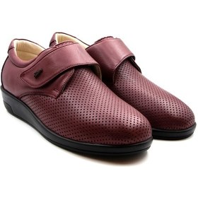 Resim DR.COMFORT DERİ DİYABETİK ORTOPEDİK KADIN AYAKKABISI DR.2014 ZIM. Bordo 