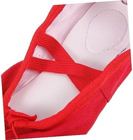 Resim Holibanna 1 Çift Terlik Katlanabilir Bayan Düz Ayakkabı Kadın Bale Ayakkabıları Ayakkabı Çocuklar Jimnastik Yürümeye Başlayan Çocuk Kırmızı Cep Yoga Ayakkabıları 