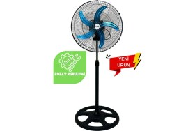 Resim Cvs Vantilatör Dn91022 Venüs 18" Sanayi Tip-4 Salınım 85W Ayaklı Siyah Metal Tasarım 