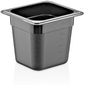 Resim GastroPlast Gn 1/6-150 Mm Gastronom Küvet, Polikarbon, Siyah 