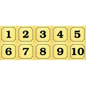 Resim Kapı, Masa, Dolap Numarası Metal Yapışkanlı Altın Rengi 3,5x3,5cm 