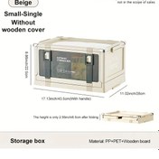 Resim Willowhaven Krem Beyaz Ahşap Kapaksız Katlanır Kamp Ve Araç Depolama Organizer 