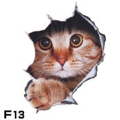 Resim Komik Araba Gövde Çıkartmaları Sevimli 3d Kedi Karikatür Araba Çıkartmaları F13 