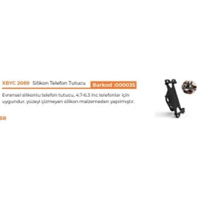 Resim Xbyc 2089 Silikon Telefon Tutucu 4.7-6.3 İnc Telefonlar İçin Tutu Siyah - Gümüş 