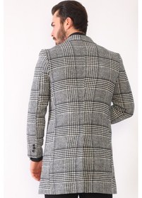 Resim Plt8398 Dewberry Erkek Palto-ekose-siyah Ekose-siyah 
