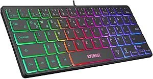 Resim Everest KB-73M MINICO USB Rainbow Aydınlatmalı Q Klavye Slim 
