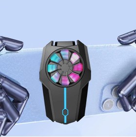 Resim EXENAR 3 Kademeli Şarjlı Gaming Telefon Hava Soğutma Fanı Metal Soğutucu İos Android Pubg Uyumlu 800 mAh 