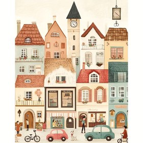 Resim Yetişkinler ve Başlangıçlılar için RUOPOTY Sayılarla Boyama - Sokağın Şirin Sahne Kanvas Boyama Kiti, DIY Yağlı Boya Sayılarla - Çerçevesiz 40.64x50.8 cm Ev Dekor Sanat Eseri 