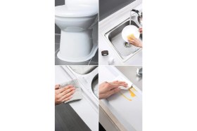 Resim 3.2 M Banyo Küvet Mutfak Lavabo Su Sızdırmaz Bant Su Geçirmez Kenar Bandı Sızdırmazlık Tamir Beyaz 