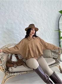 Resim buqre's moda Trend Oversize Kadın Bomber Süet Deri Ceket 