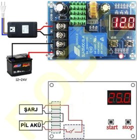 Resim XH-M604 30A Akü Şarj Kontrol Koruma Modülü 12V 24V Batarya Kurşun 
