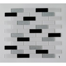 Resim MozaiKristaL Mutfak Tezgah Arası Ve Iç Dekorasyon Için 23x73x4mm Kristal Mozaik. ( 1 Koli = 1 M2 Fiyatıdır ) 