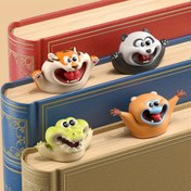 Resim Sevimli Karikatür 3D Hayvan Kitap İşaretleri - Dayanıklı PVC, Okuma ve Kırtasiye Hediyeleri için Sevimli Hayvan Tasarımları (Panda, Aslan, Timsah, Maymun), Kitap İşaretleri Okuma için 