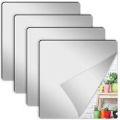 Resim Springsun 8x8 Cm Çerçevesiz Akrilik Duvar Aynası Seti, 4 Adet Otostik, 272 G Ağırlık Diğer 