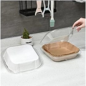 Resim AyrStore Airfryer Pişirme Kağıdı,xl-Xxl Büyük Boy, Kare, 50 Adet Hava Fritöz Parşömen Fırın Kağıdı 