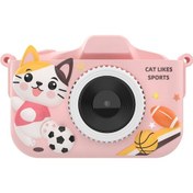 Resim Youtek T5s Kedi Desenli Çocuk Kamerası - 2.0" Ips Ekran, Hd Çift Kameralı, Fotoğraf/video/müzik/oyun Fonksiyonlu, Pembe 32gb Kart + Okuyucu Dahil 