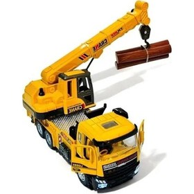 Resim Sesli Ve Işıklı Metal İnşaat Araçları Seti, Kapıları Açılabilen Modeller 