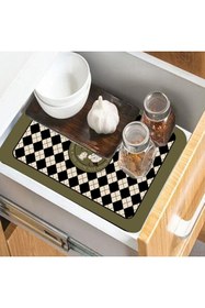 Resim Else Halı Kaydırmaz Raf Dolap Çekmece Örtüsü Yıkanabilir Buzdolabı Içi Matı 