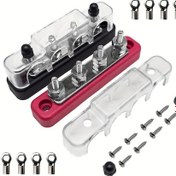 Resim Topnotch 150a 4 Yollu Araç Ve Tekne Barası Black And Red Set Terminalleri Dahili Otomotiv Sigorta Tutucu 